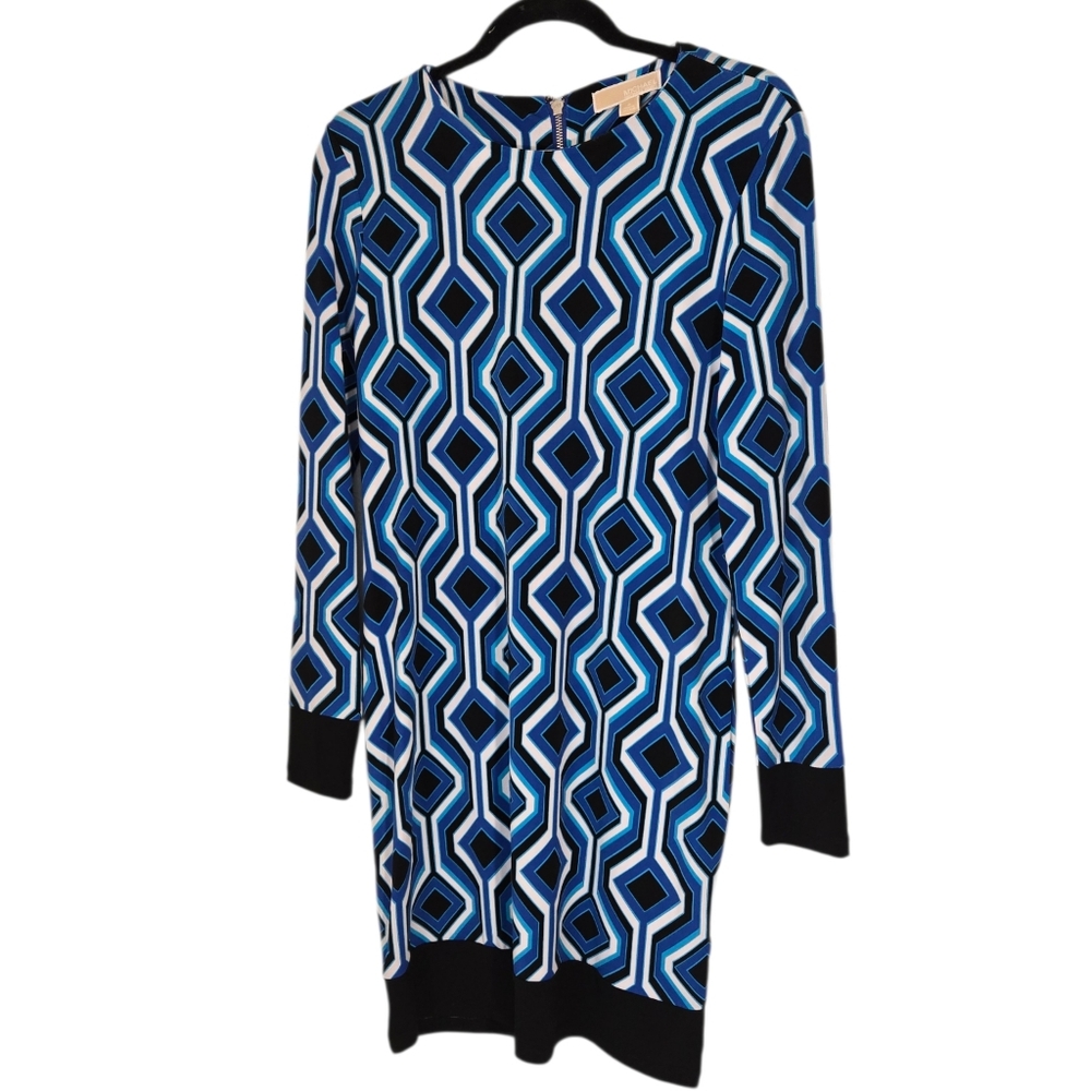 MICHAEL Michael Kors Women Blue Casual Dress Sze 4